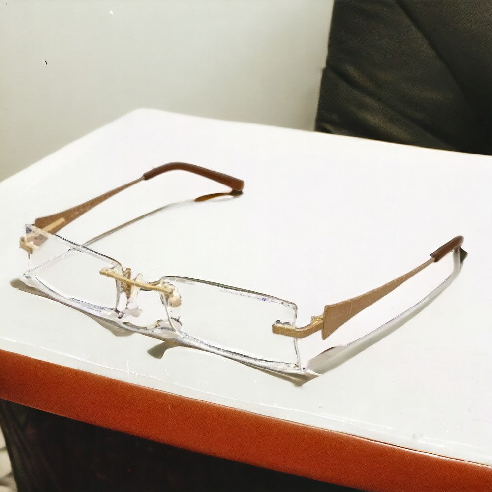 Elegant Rimless Glasses for Men and Women 8001