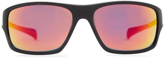 Black Wraparound Sunglasses Revo Mirror Lens
