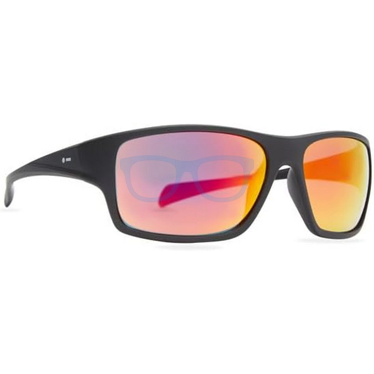 Black Wraparound Sunglasses Revo Mirror Lens