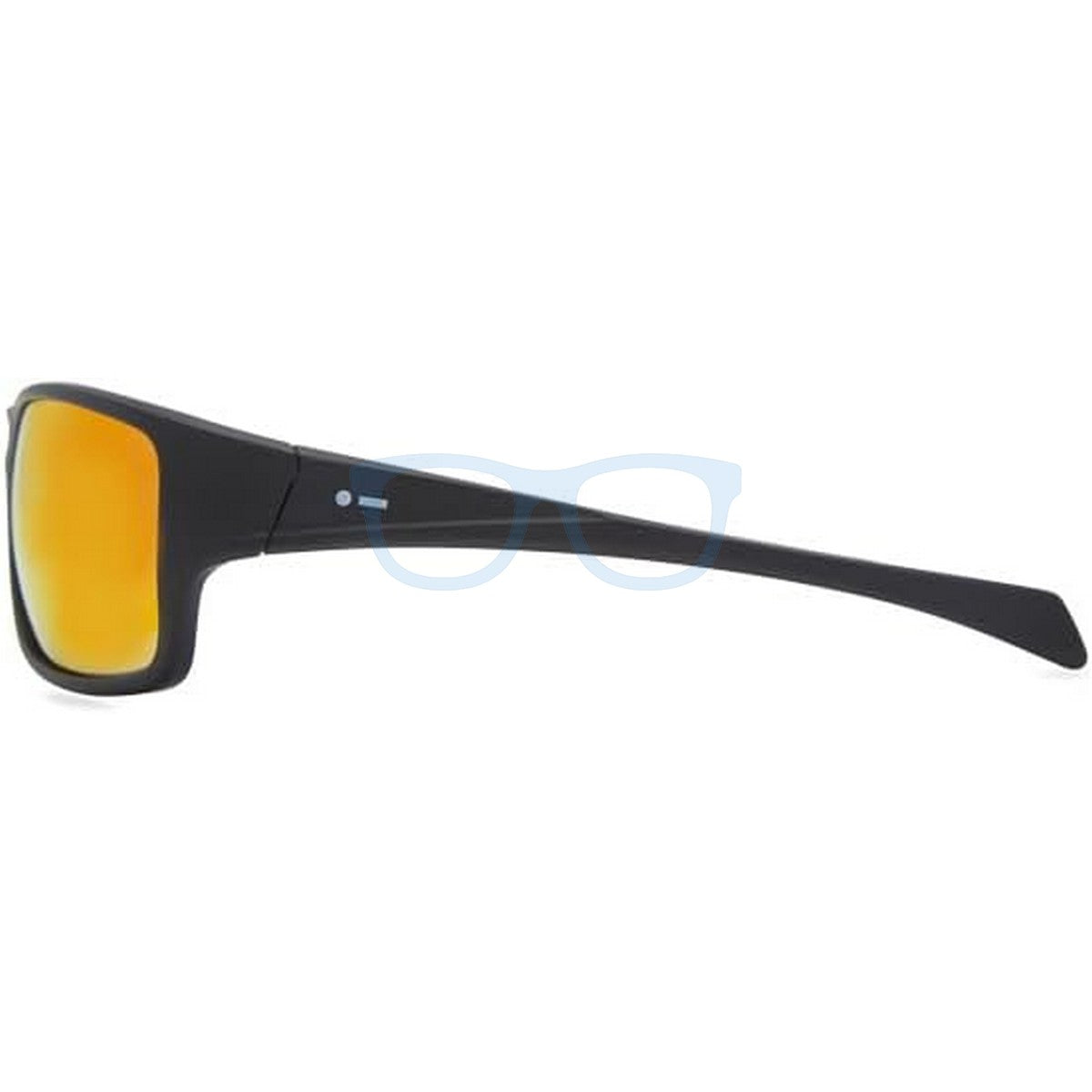 Black Wraparound Sunglasses Revo Mirror Lens