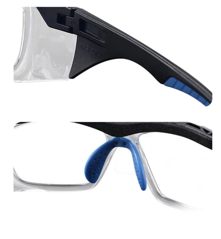 EYESafety Power Safety Glasses Black Blue Clear Eyewear