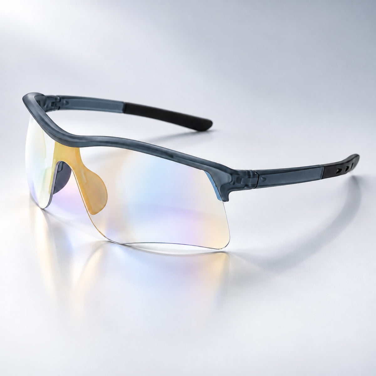EYESafety ESRV-31 Cycling sports sunglasses Smoky Grey-Blue / Clear Reflective