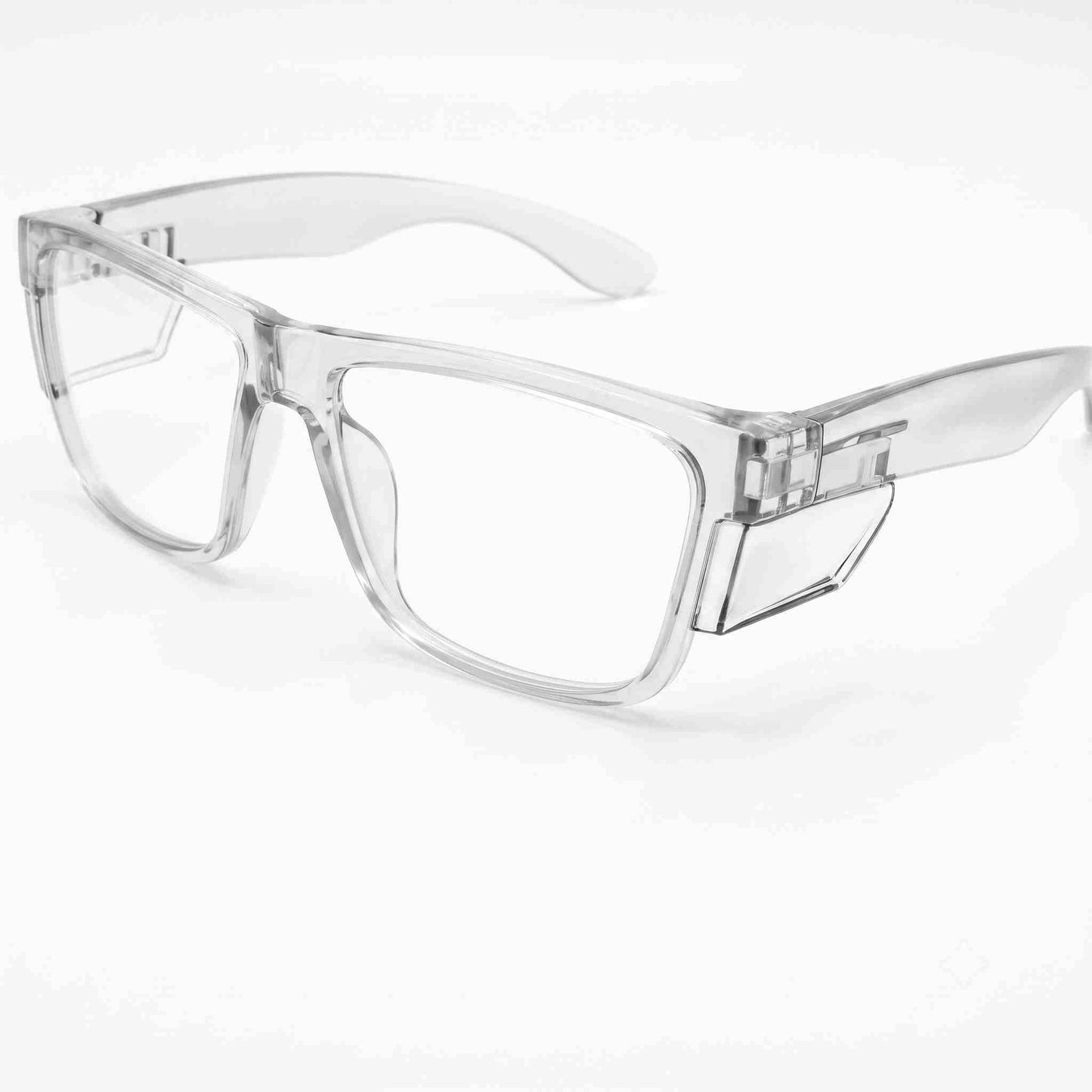 EYESafety ES017 safety glasses with power compatible full-rim frame