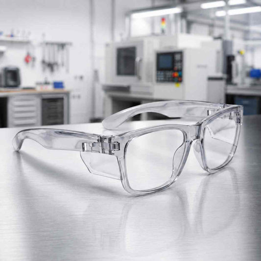 EYESafety ES017 grey safety glasses industrial hero image