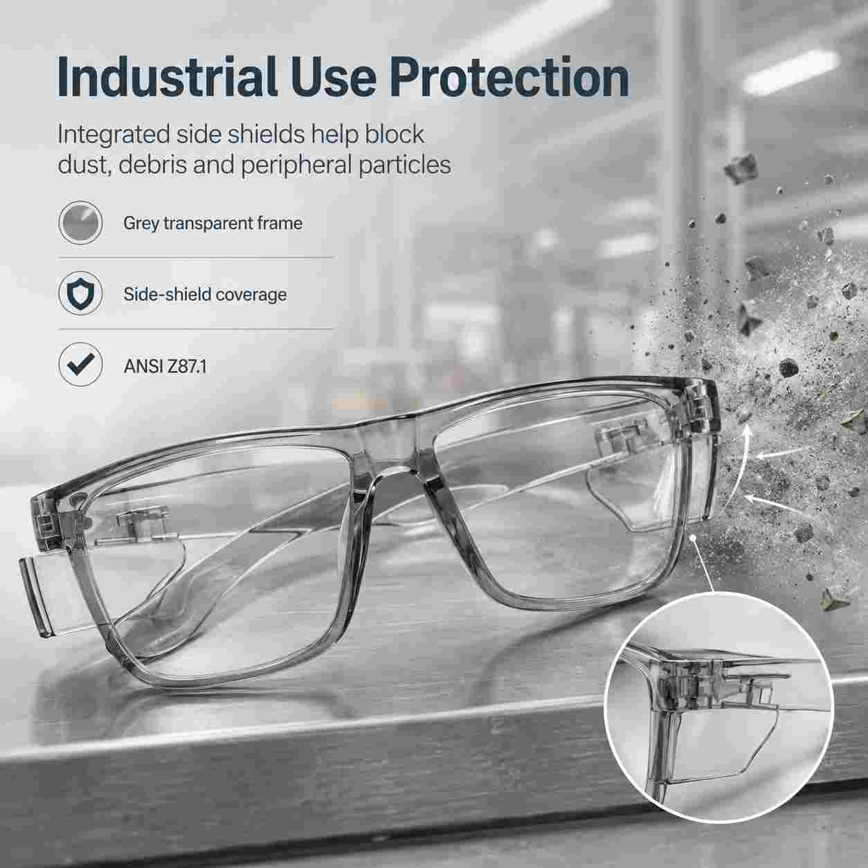 EYESafety ES017 safety glasses with power for industrial workplace use
