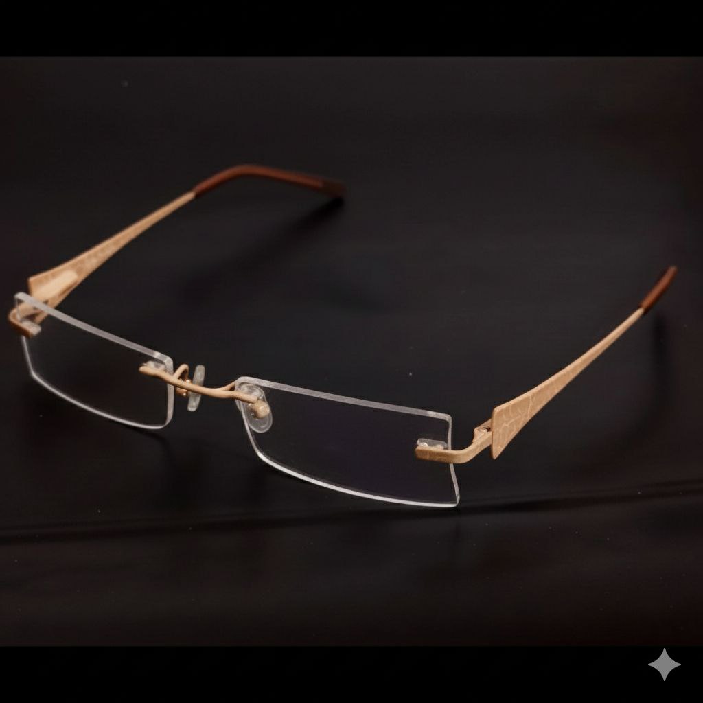 Elegant Rimless Glasses for Men and Women 8001