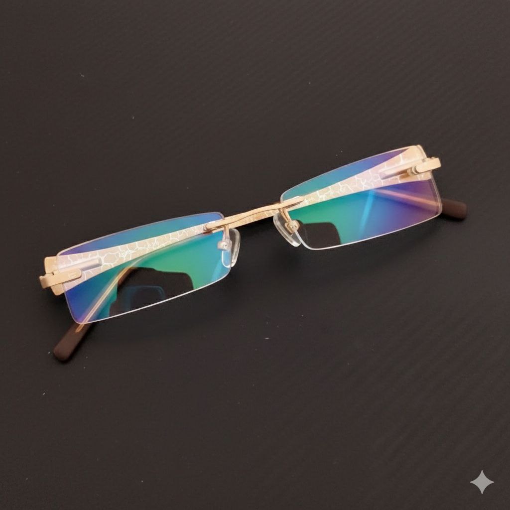 Elegant Rimless Glasses for Men and Women 8001