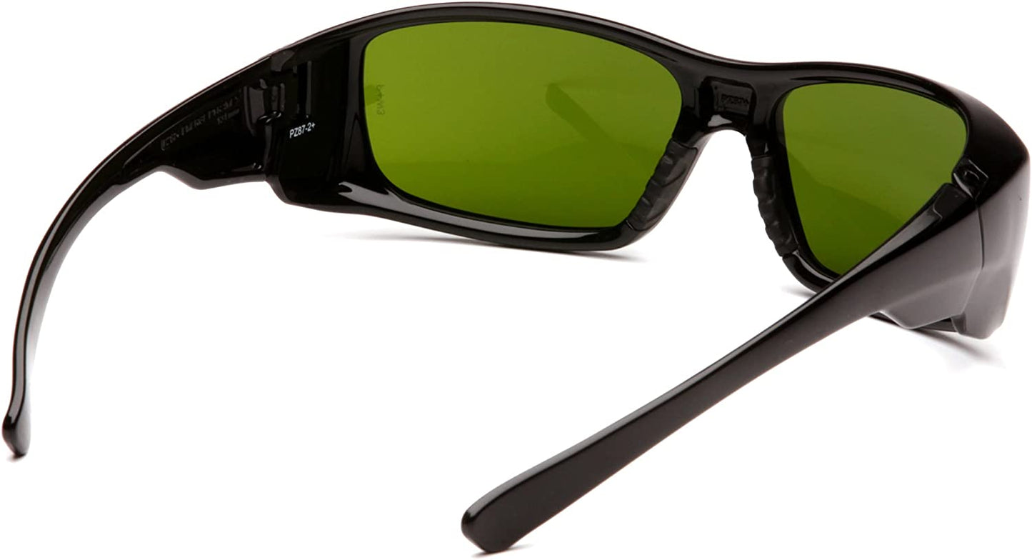 Pyramex Safety Shade 3.0 Safety Glasses, Scratch-Resistant, Black Frame, 3.0 ir Filter Lens (SB7960SF)