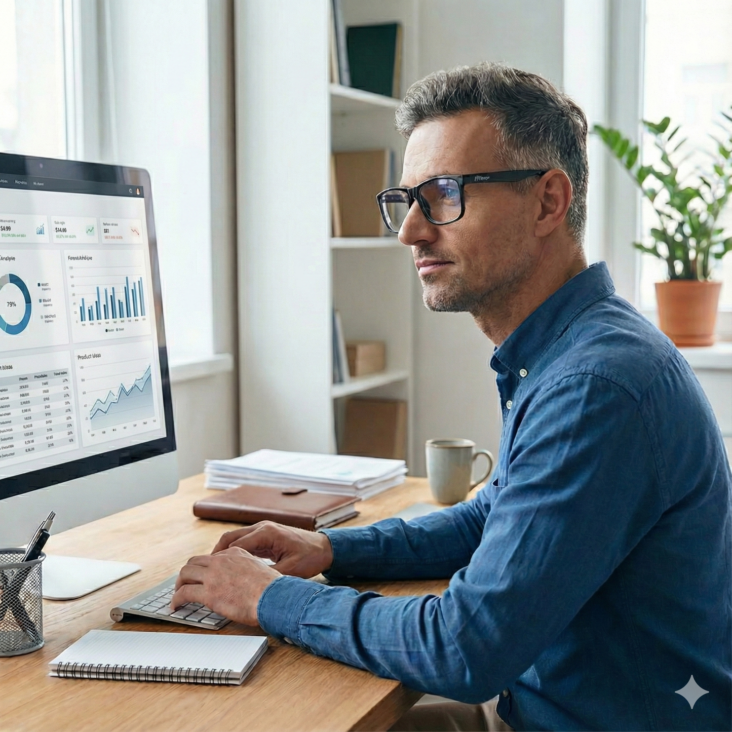 ARTView Large Square Black Progressive Reading Glasses – Lightweight, Comfortable & Stylish Everyday Eyewear