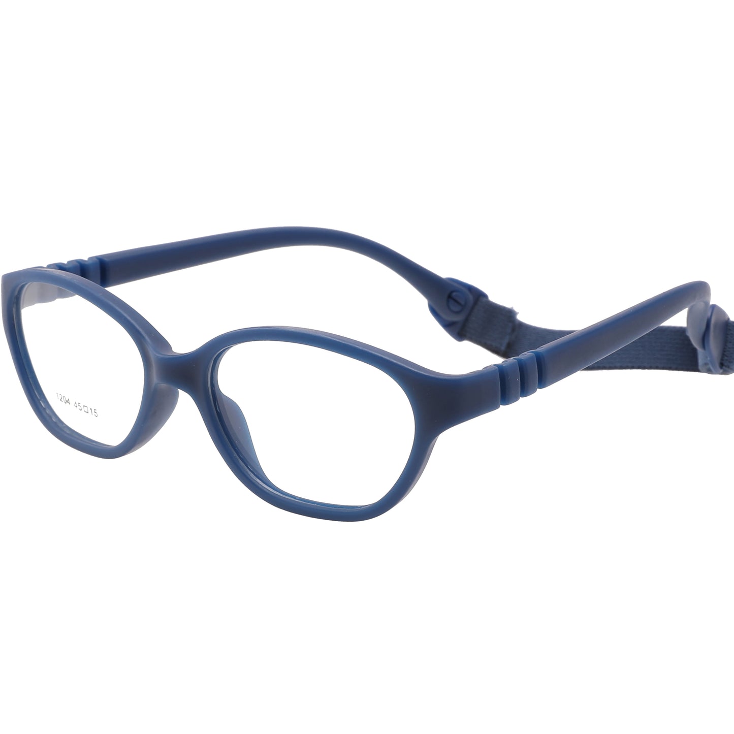 Navy blue flexible unbreakable kids glasses with adjustable headband Model 1204