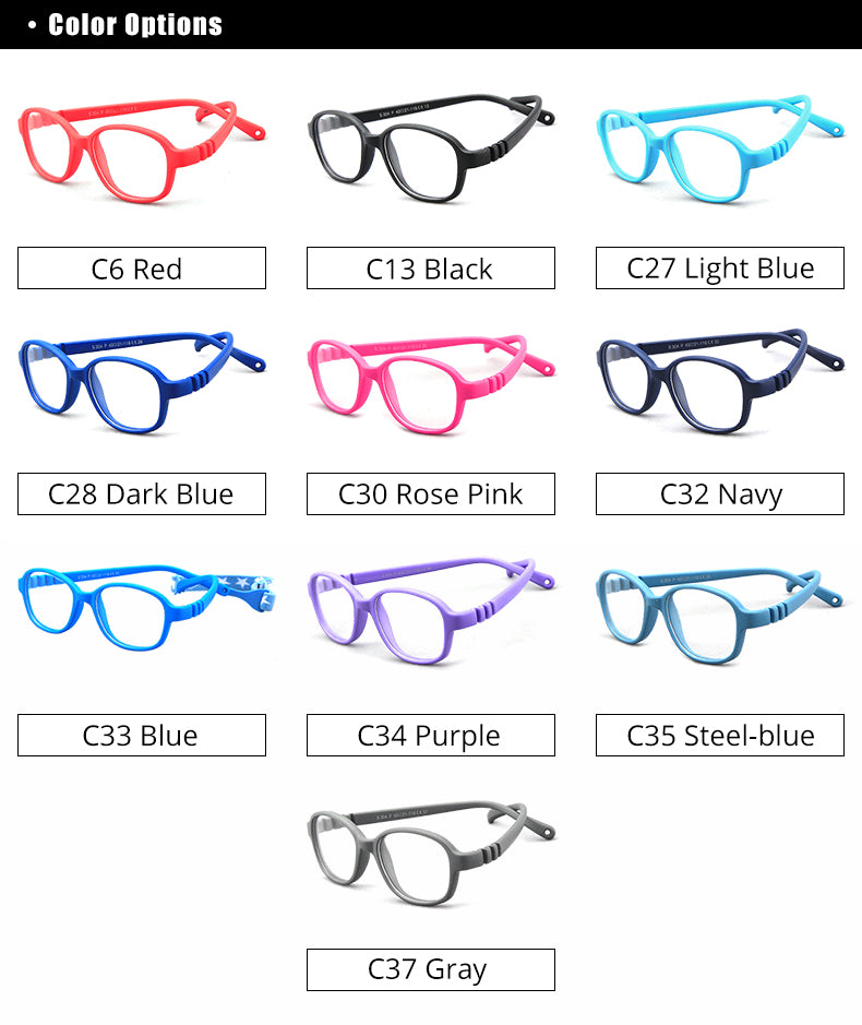 S304 flexible kids glasses available colour options