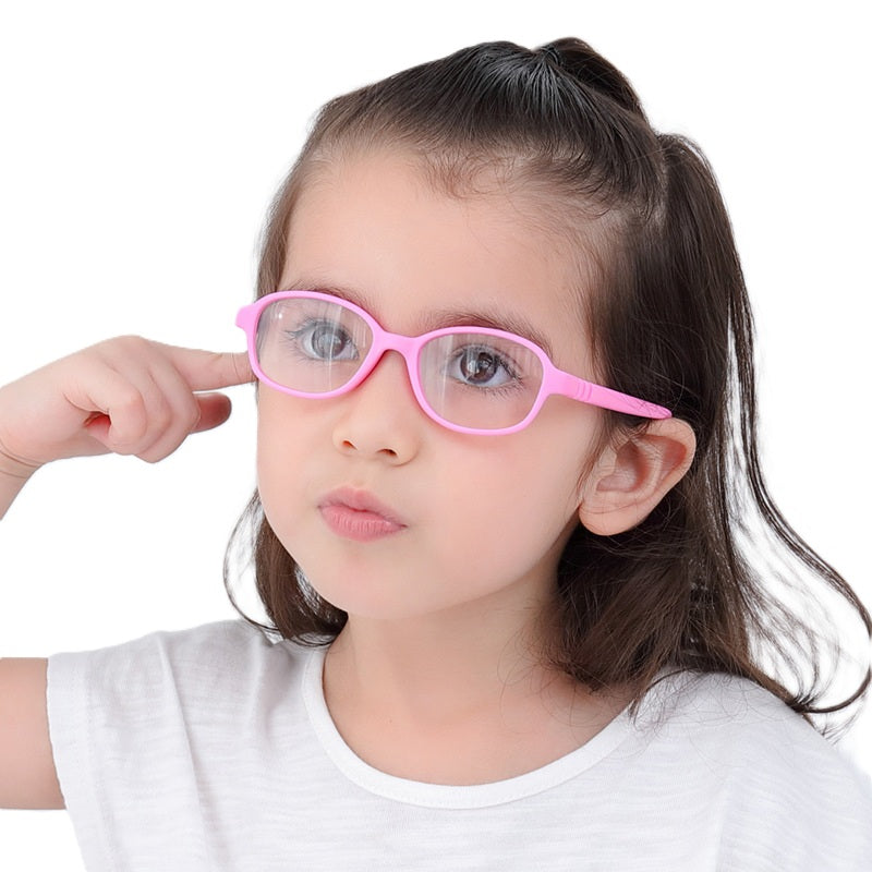 S304 kids glasses side angle showing compact flexible frame design