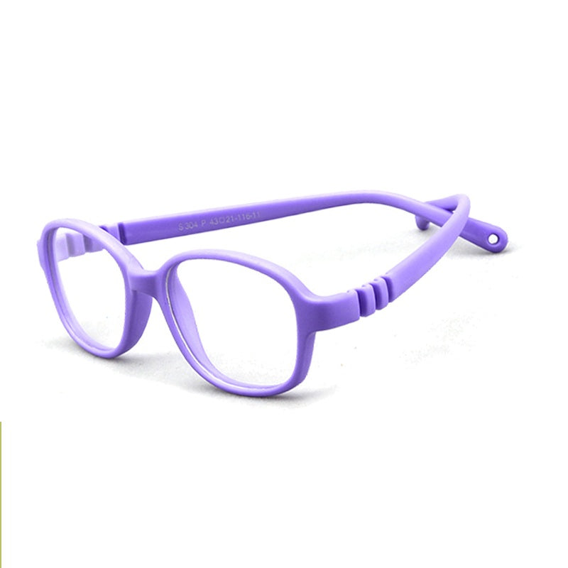 S304 purple flexible kids glasses C34 front view