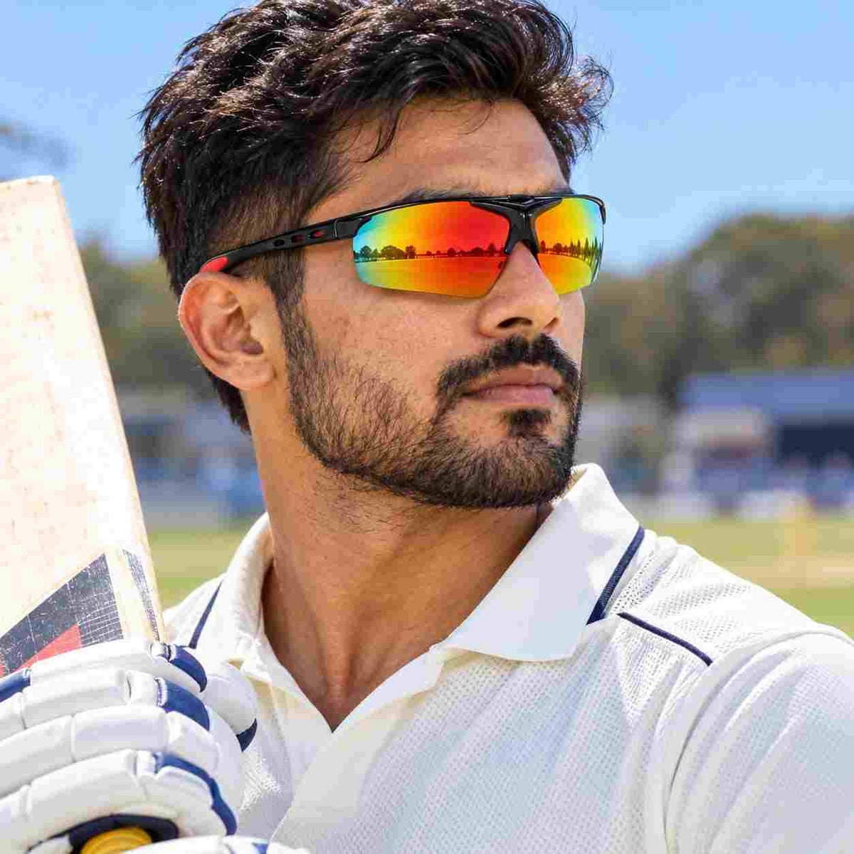 Yellow Flip-Up Sports Sunglasses with power for cycling and outdoor sports