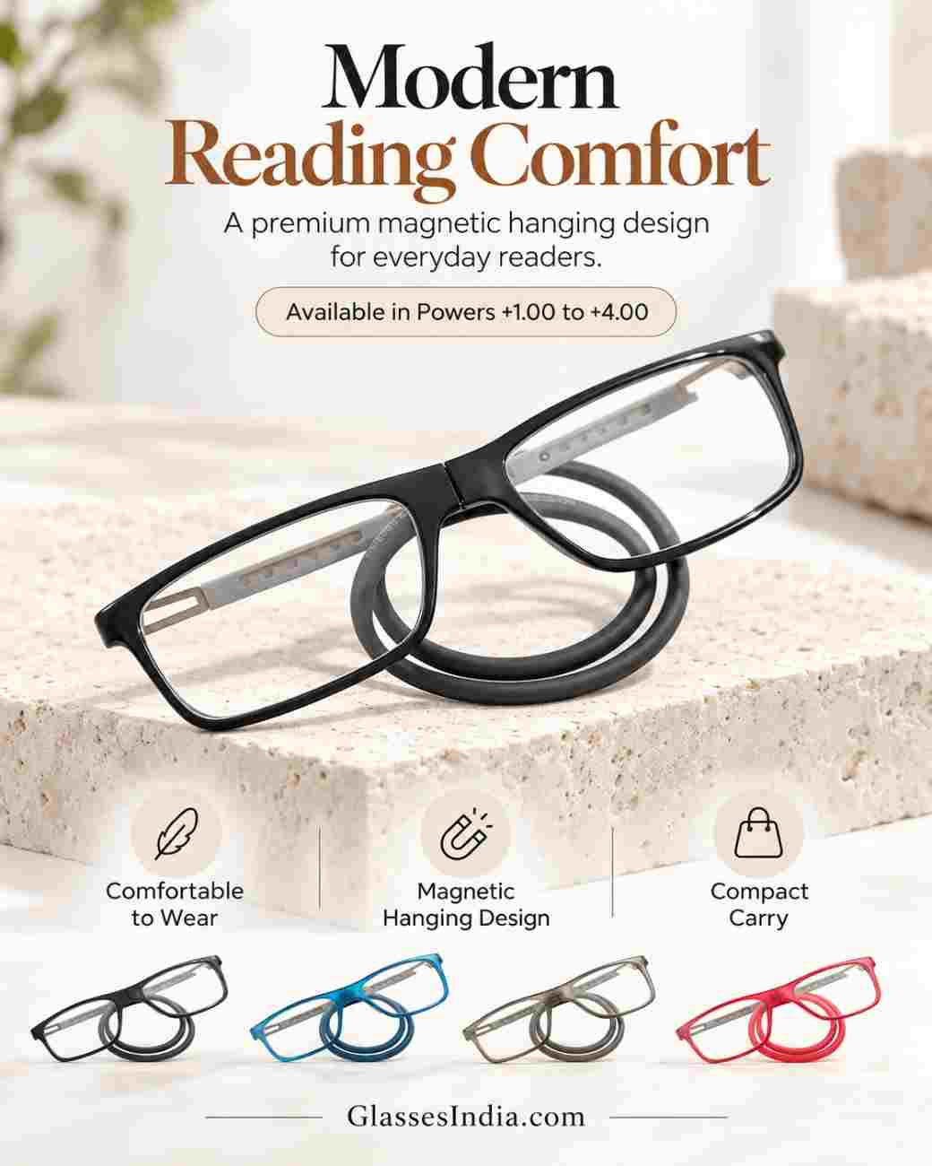 Stylish Folding Hanging Reading Glasses