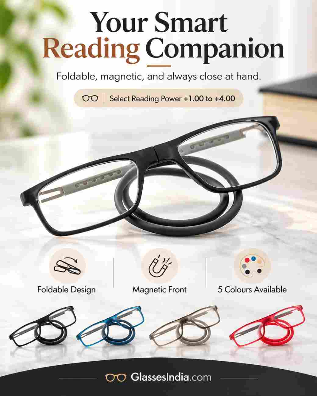 Stylish Folding Hanging Reading Glasses