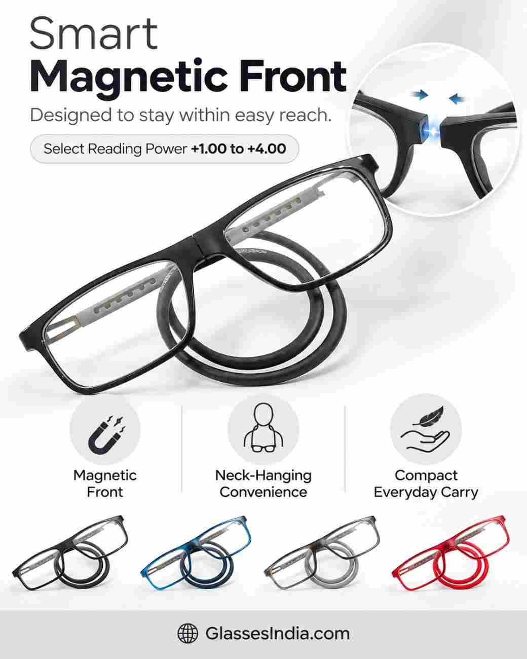 Stylish Folding Hanging Reading Glasses