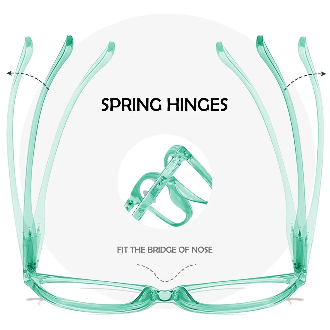 ARTView Green Designer Full Frame Cat Eye Progressive Glasses for Women with Blue Light Filter