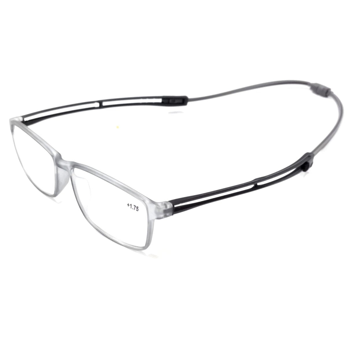 Grey Flexible Magnet Neck Hanging Reading Glasses