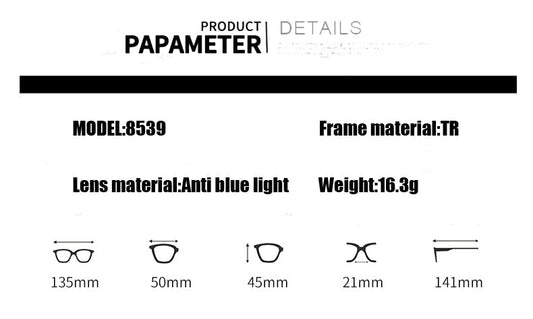 ARTView Clear Transparent Round Computer Glasses Blue Light Glasses M8539 C6