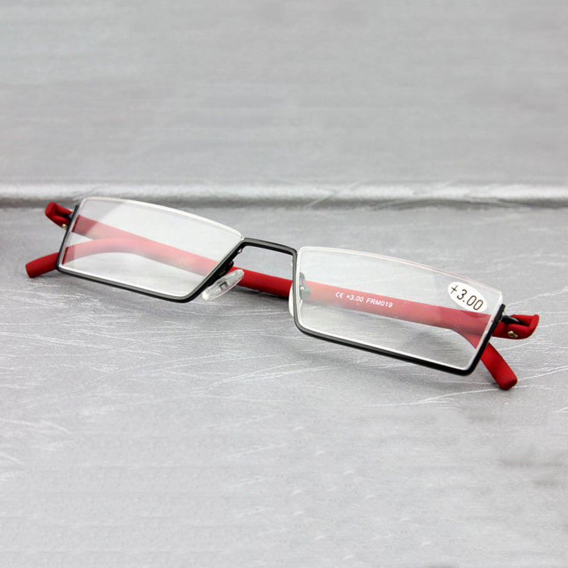 Portable Flexible Ultralight TR90 Half Frame Semi Rimless Reading Glasses
