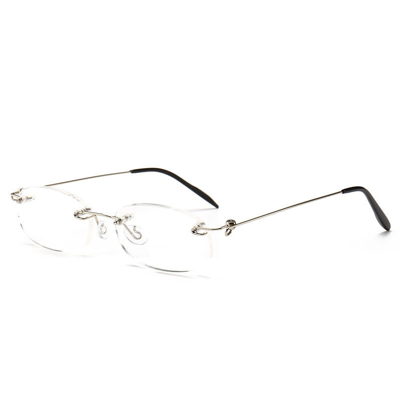 Ultralight Frameless Rimless Reading Glasses for Men Women Diamond Cutting