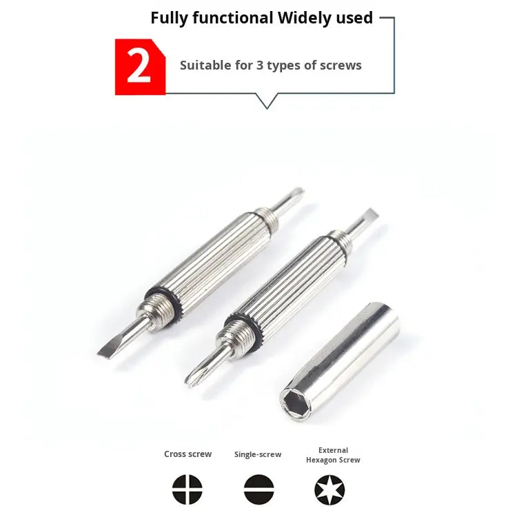 Pack Of 5 - 3 in 1 Mini Precision Repair Screwdriver Multifunction Eyeglasses Sunglasses Jewelry Watches With Keychain