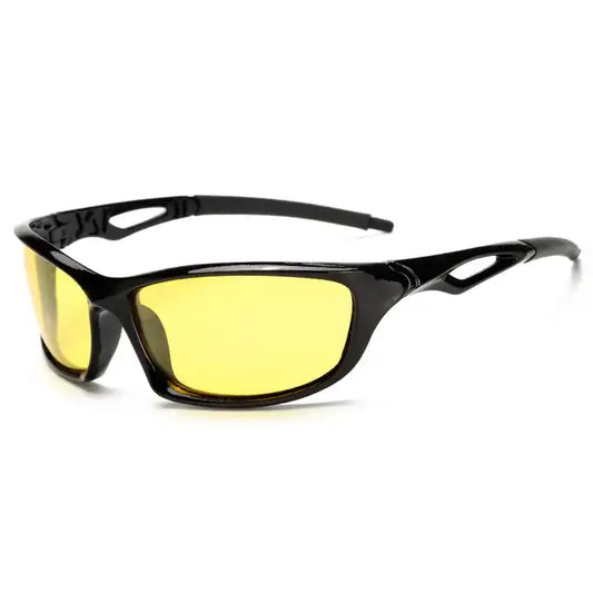 Sleek Black Polarized Night Vision Driving Glasses - Cutting-Edge Clarity for Safe Night Drive