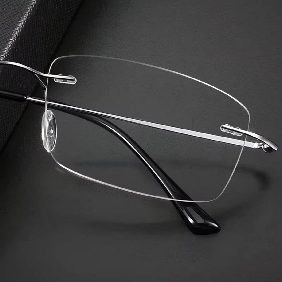 Rimless Frameless Glasses Beta Titanium Alloy Flexible Hinged Frame Op ...