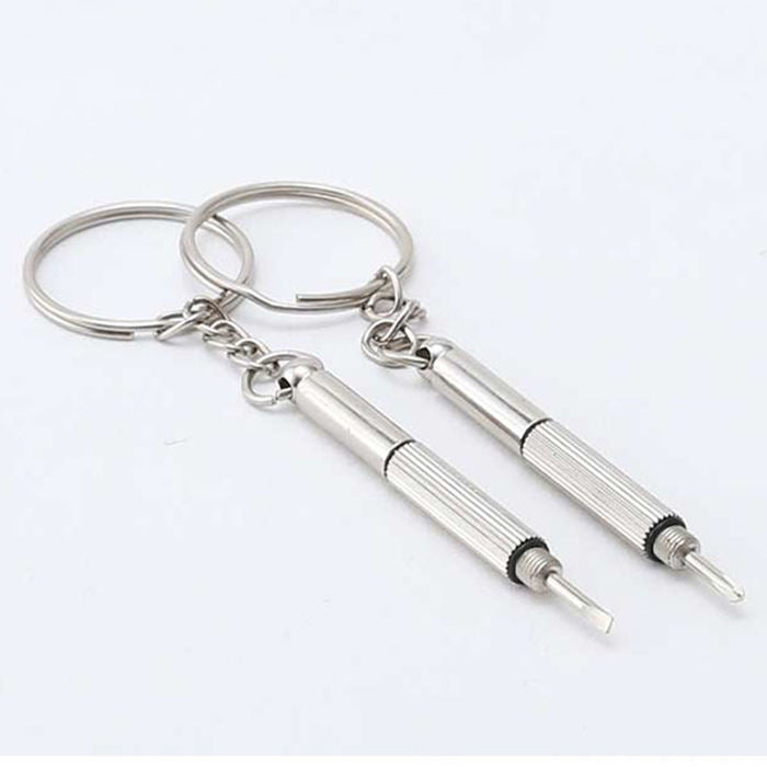 3 in 1 Mini Precision Repair Screwdriver Multifunction Eyeglasses Sunglasses Jewelry Watches With Keychain Pack of 5
