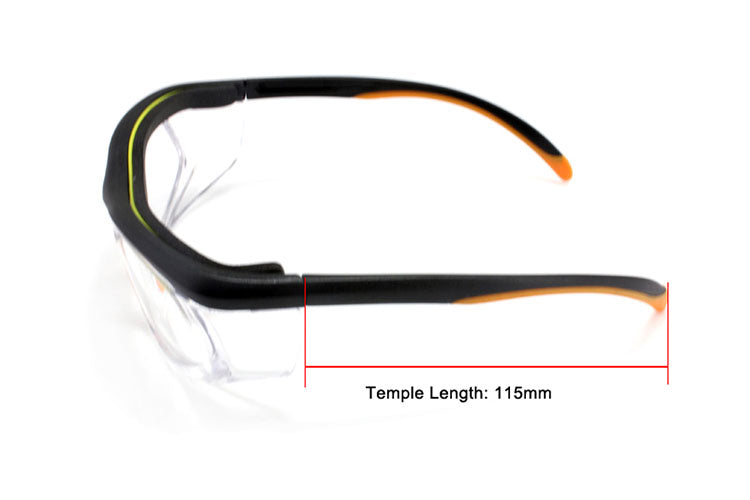 EYESafety Clear Prescription Safety Glasses Black Red Sports Driving Cycling Eyewear