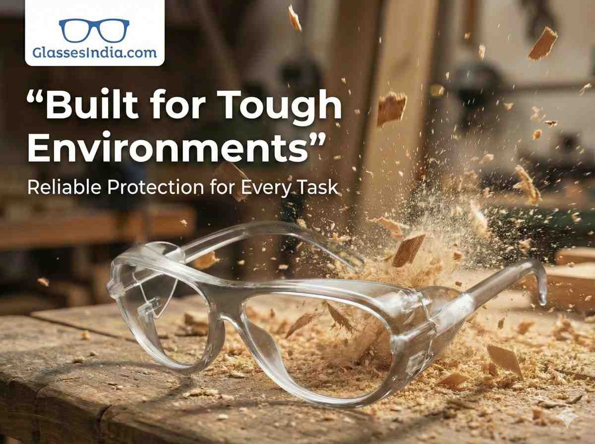 EYESafety Industrial Eye Protection Safety Glasses ES110 – Full Coverage Side Shield Frame