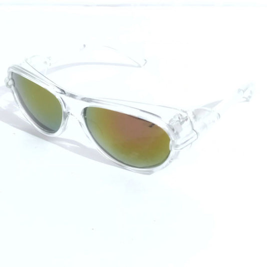 Golden Mirror Driving Sunglasses with side shield