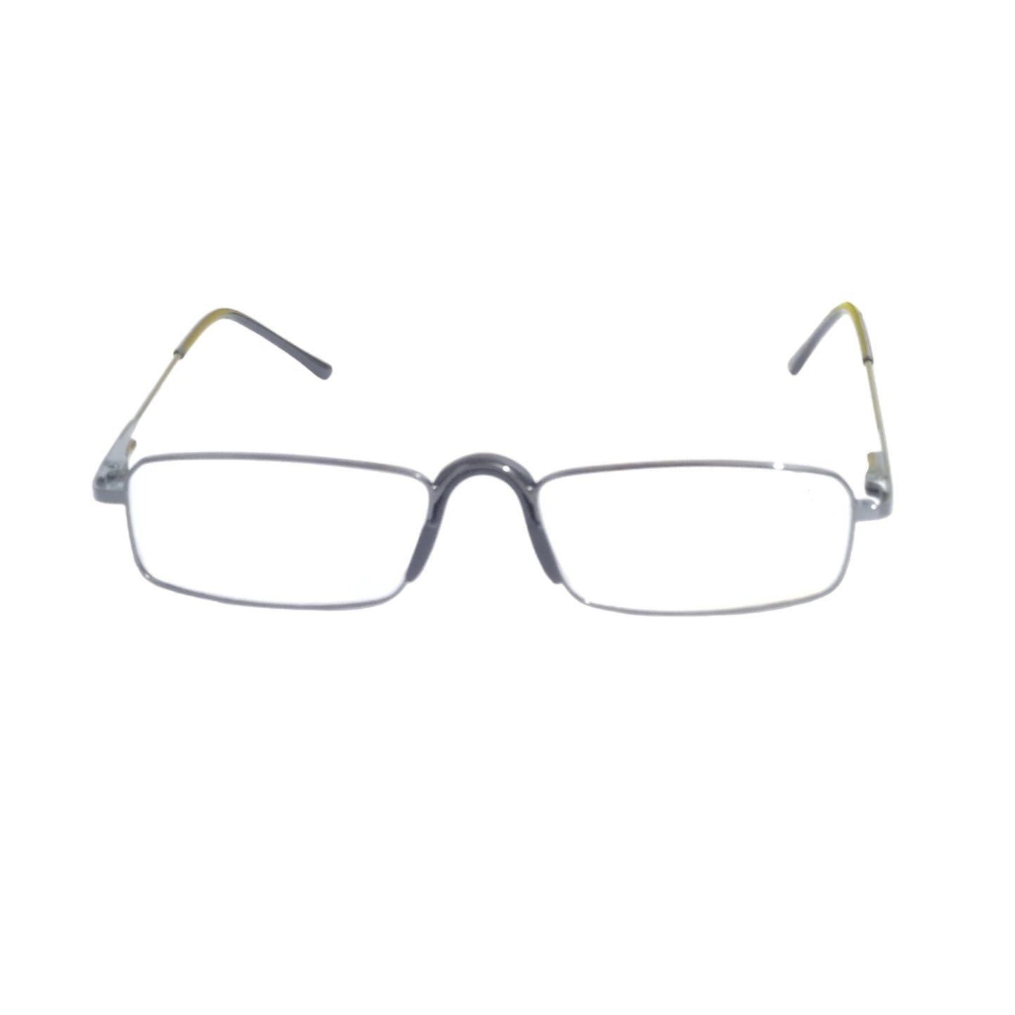 Black Full Frame Metal Computer Reading Glasses with Fix Nose Pads