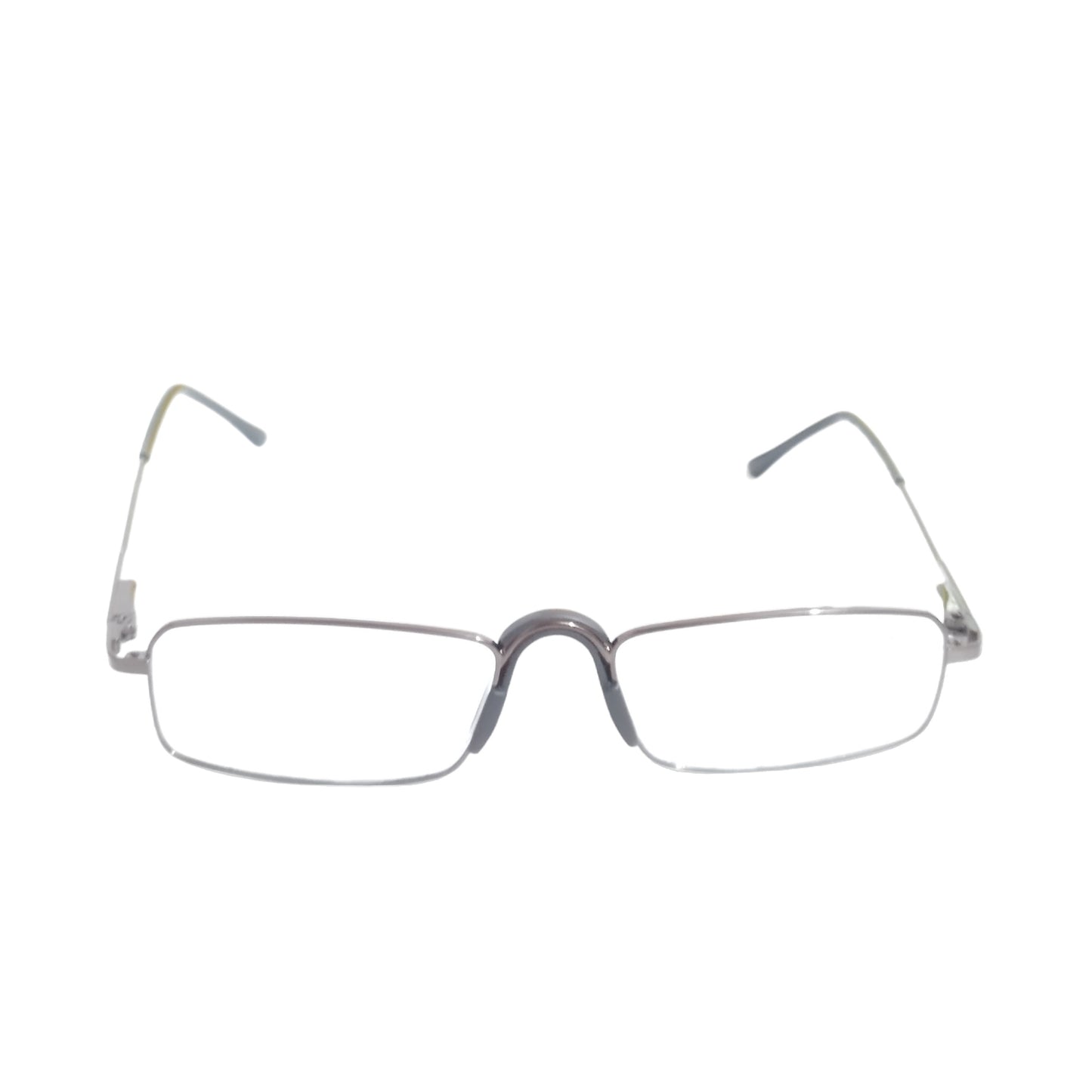 Brown Full Frame Metal Computer Reading Glasses with Fix Nose Pads