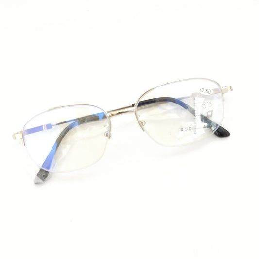 Silver Supra Multifocal Progressive Computer Reading Glasses Men Anti Blue Light Glasses