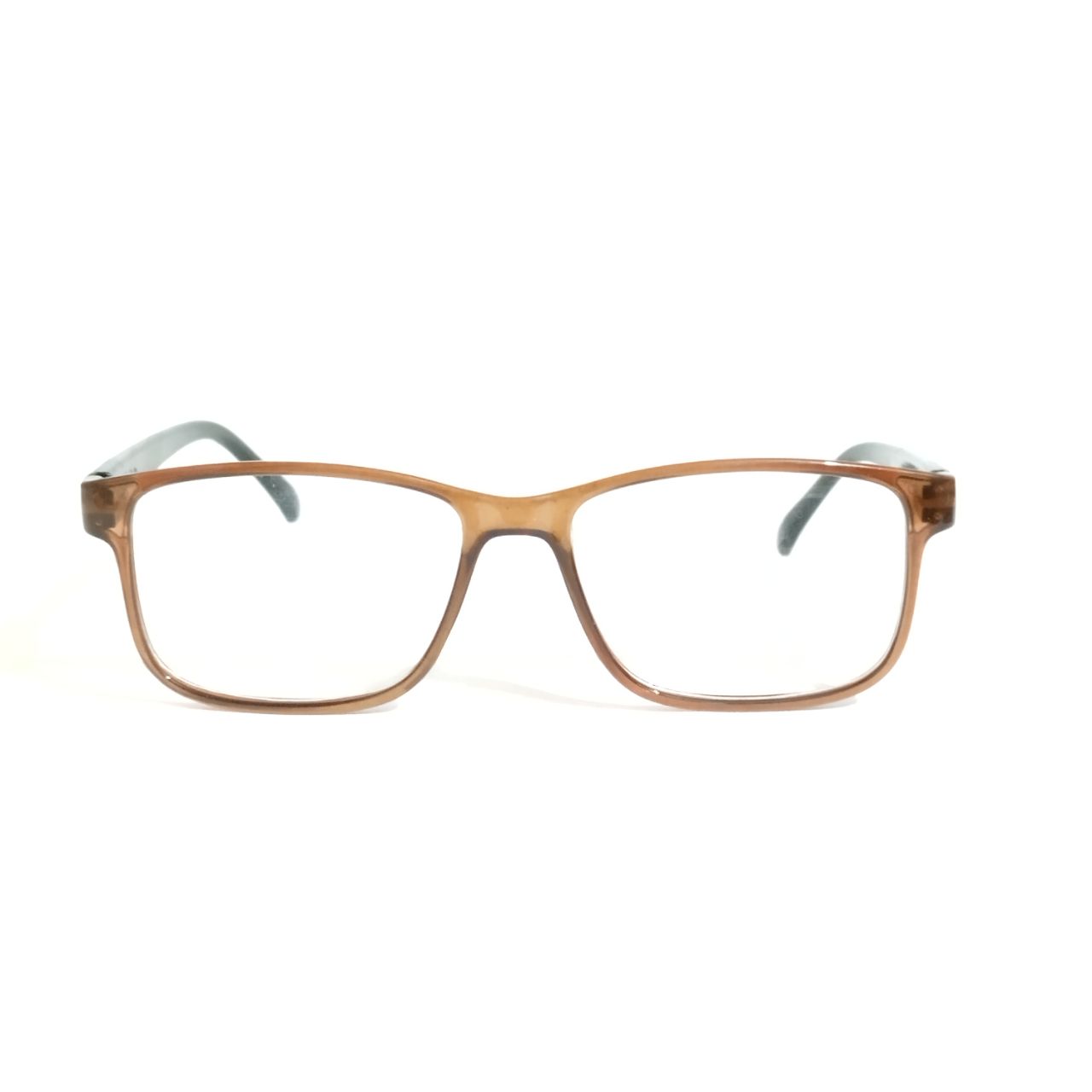 Caramel Cavity Progressive Rectangular Eyeglasses