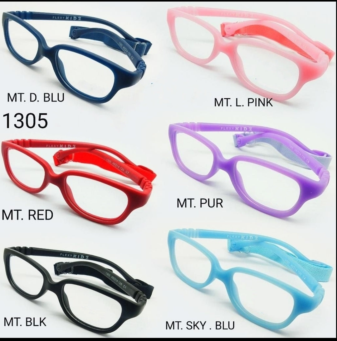 Trendy Kids Flexible Glasses with Blue Block Lenses 1305