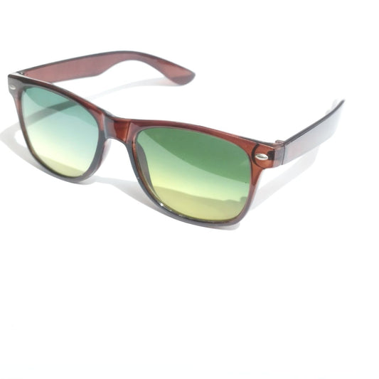 Brown Classic Square Day Night Gradient Sunglasses