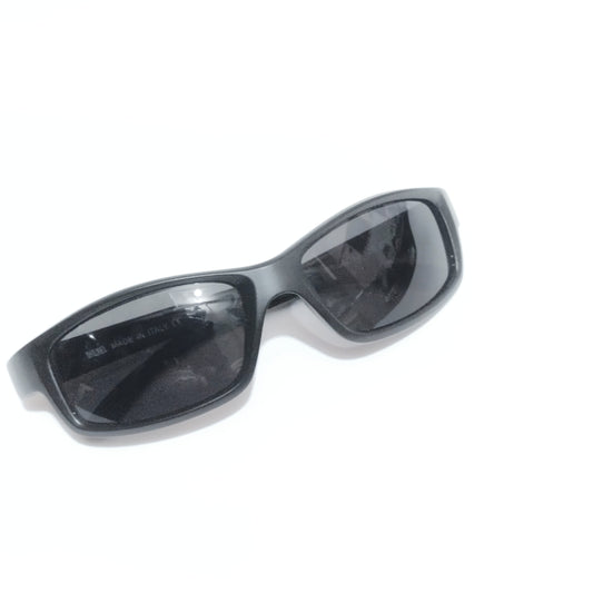 Matt Black Wraparound Biker Driving Sunglasses 990620