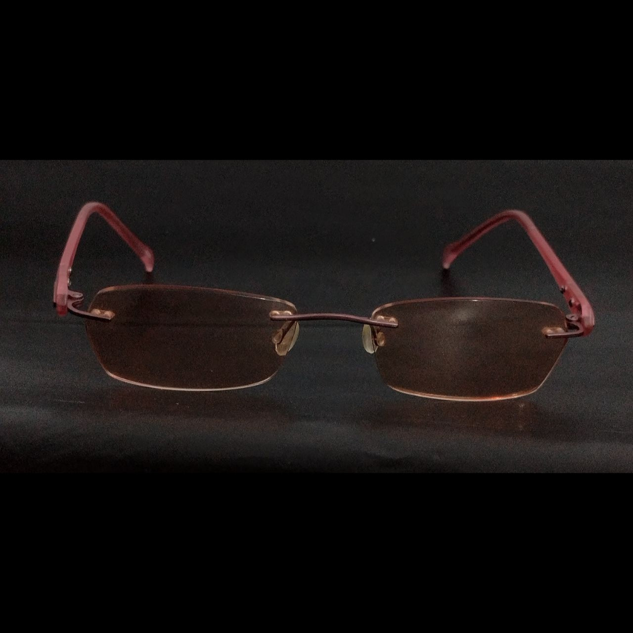 Pink Rimless Glasses for Her Women