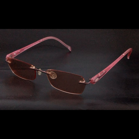Pink Rimless Glasses for Her Women