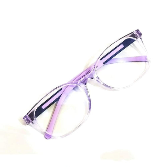Purple Haze: Square Transparent Purple Glasses - Blue Light Guard for Ages 6-10