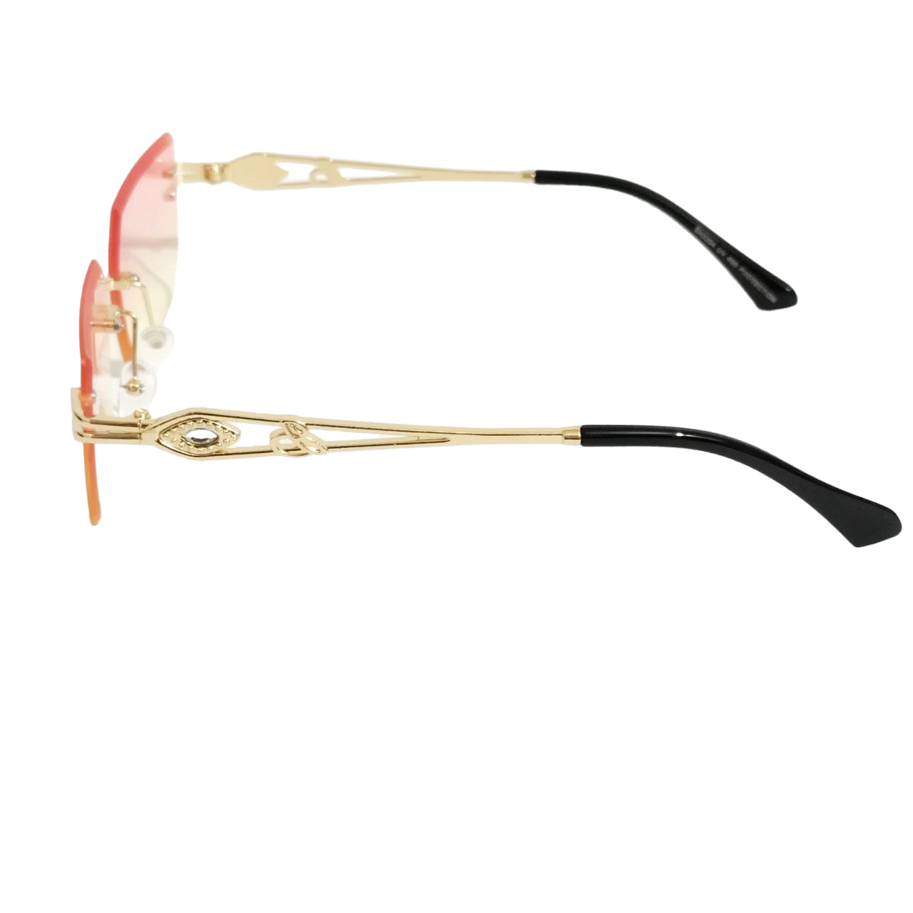 Pink Yellow : Chic Rimless Sunglasses