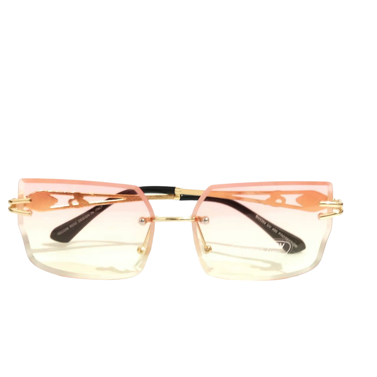 Pink Yellow : Chic Rimless Sunglasses