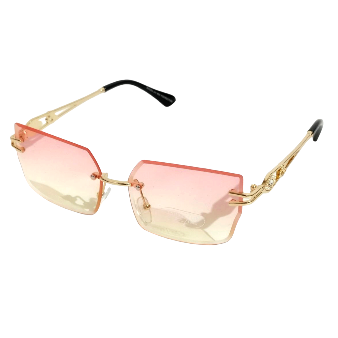 Pink Yellow : Chic Rimless Sunglasses