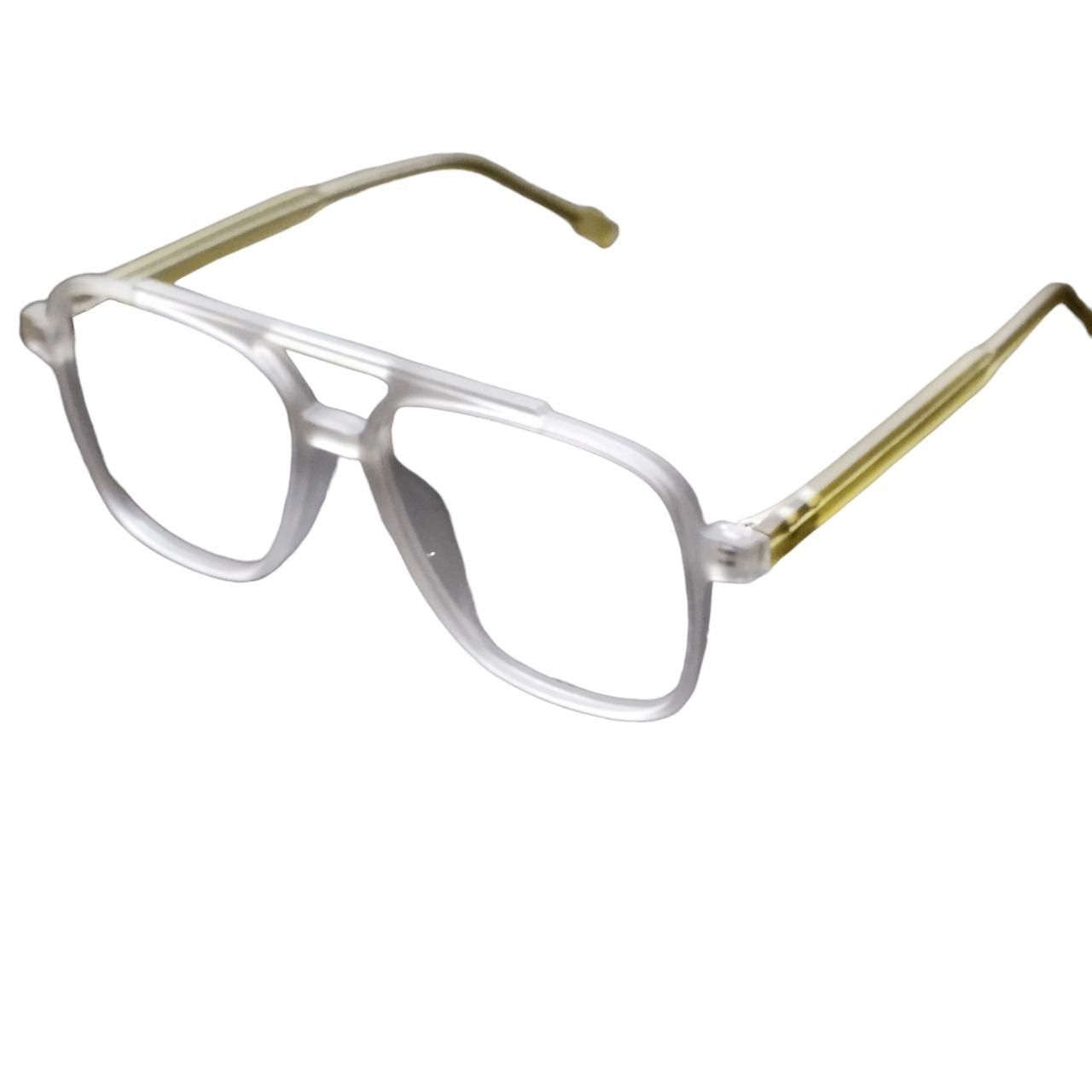 Matt White Transparent Glasses for Men and Women