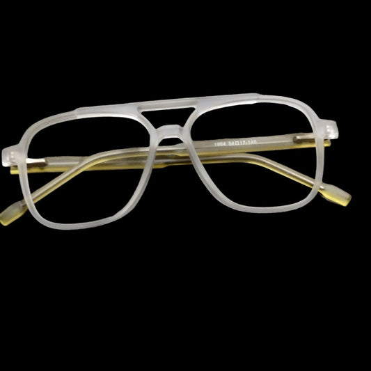 Matt White Transparent Glasses for Men and Women