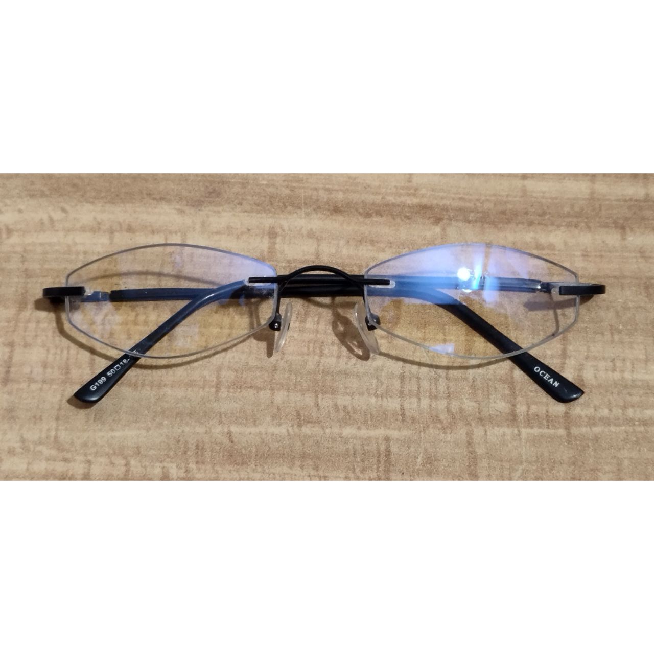 Black Rimless Computer Glasses with Anti Glare Coating G199