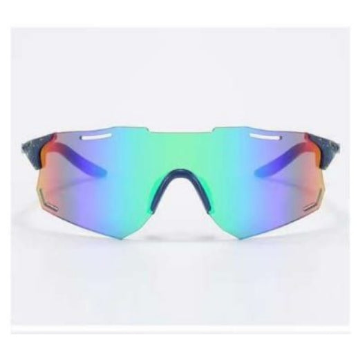 Cycling Sunglasses Blue Frame Blue Mirror Lens